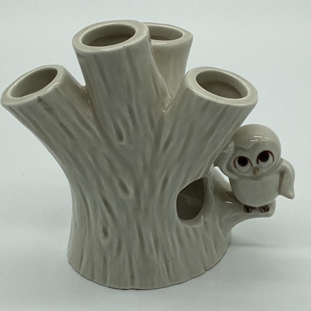 Vintage Fitz &  Floyd Hooty Owl Toothbrush Holder